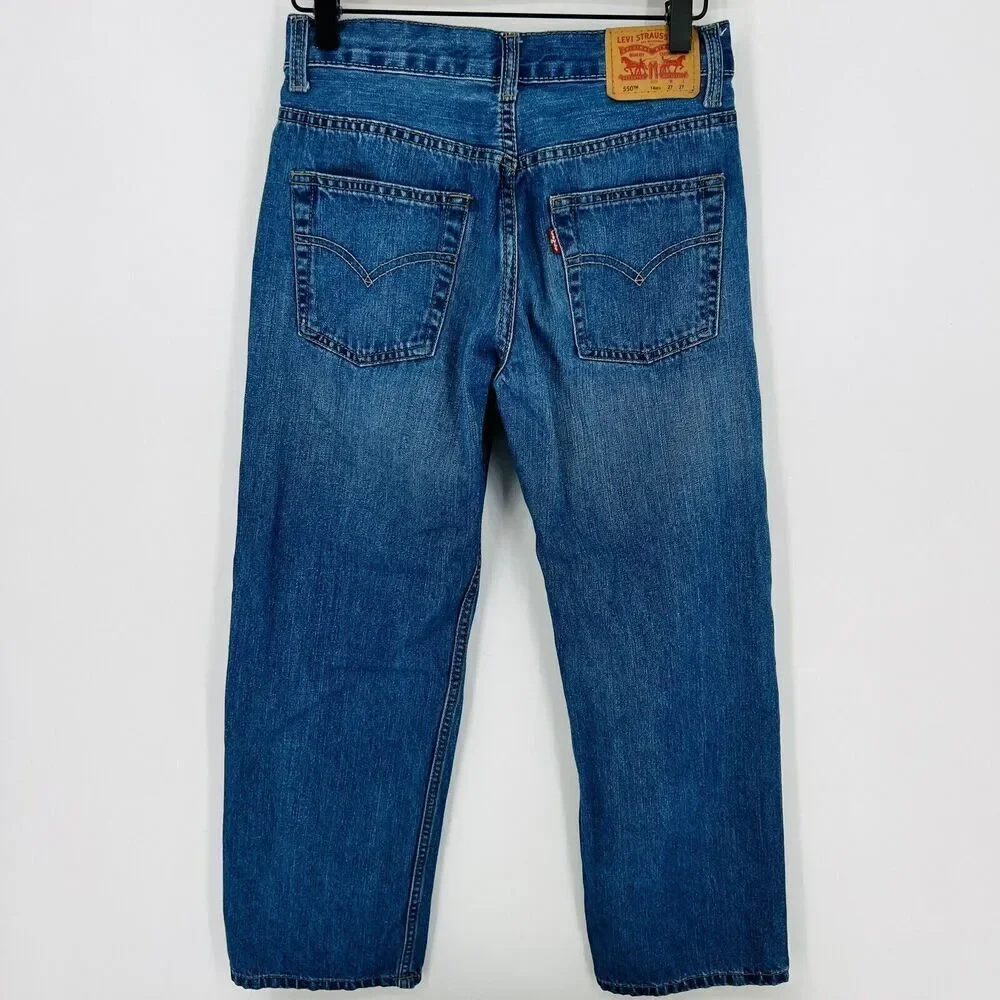 Levis Boys Jeans Pants Denim 550 Relaxed Fit 14 Regular 27x27